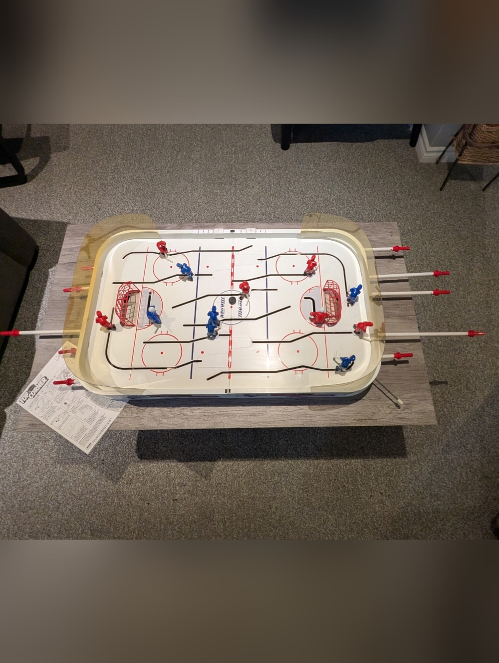 Vintage Irwin Top Corner Hockey Goalie & Players Tabletop Game Complete Lot